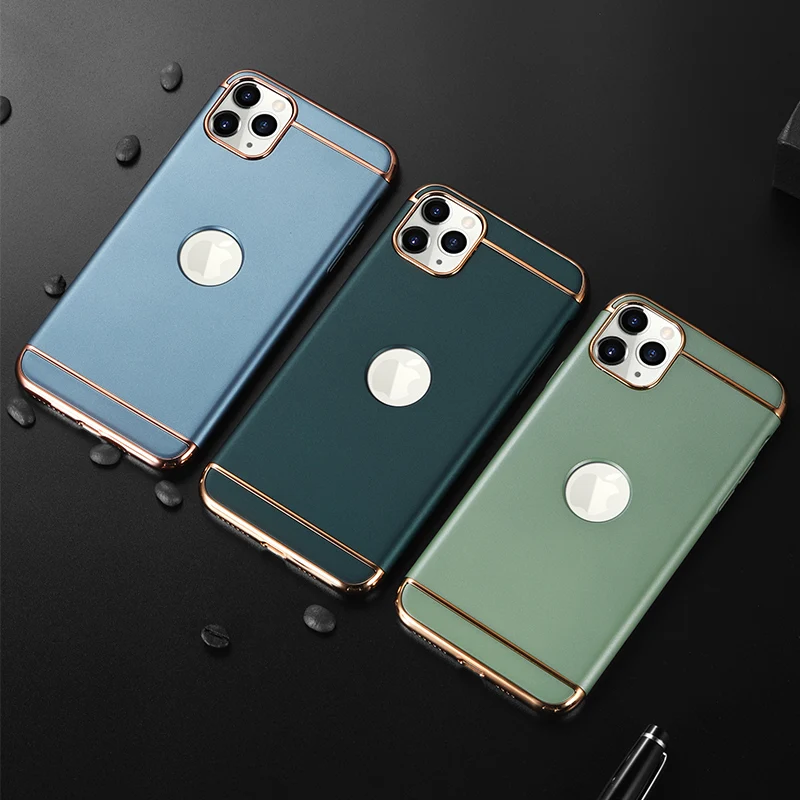 Роскошный Золотой жесткий чехол для iPhone Apple 11PROMax задняя крышка X Xs XSMax XR съемный 3 в