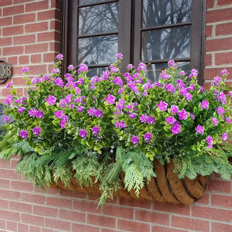 Искусственные цветы кустарники для растений на открытом воздухе пластиковые