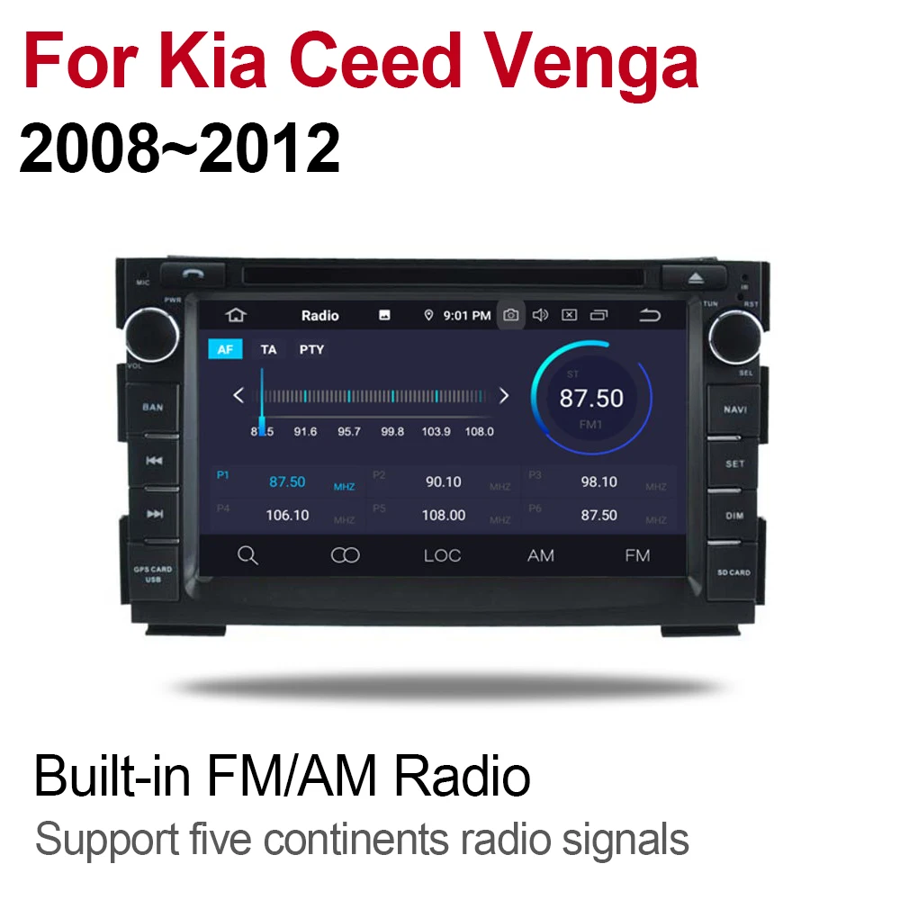 2din Android 9 0 Восьмиядерный 4 Гб RAM автомобильный DVD для Kia Ceed Venga 2008 ~ 2012 GPS Радио BT Navi