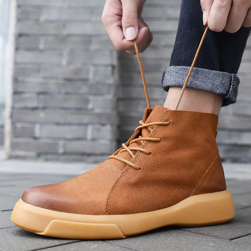 

Men Casual Shoes Leather Mens Causal Shoes Men's Boots Casual Men For Leisure Zapatos Informales De Hombre Sneaker Man Shoe