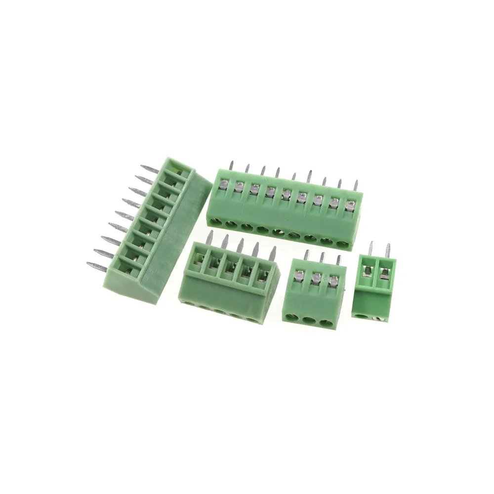 20 шт. 2 54 мм шаг PCB Винтовые клеммные блоки разъем Pin 3 4 5 6 7 8 9 10 12 палки вертикальное