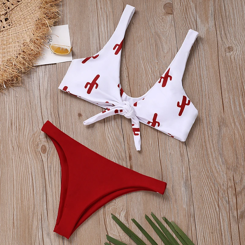 Соблазнительное Бандажное бикини 2021 новый купальник в полоску с леопардовым