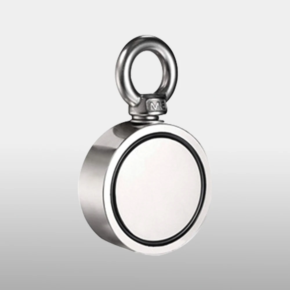 Двухсторонний сильный магнит рыболовные магниты тяговая сила 48/60/67/75/90 мм диаметр