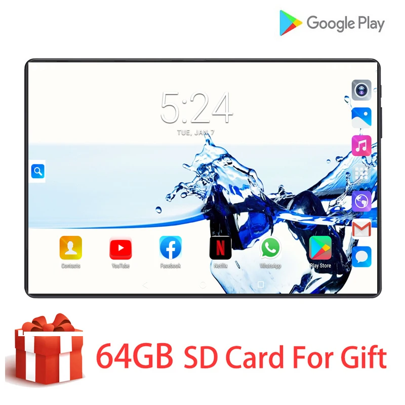 2020 Новая глобальная версия Android 9 0 планшет 10 дюймов 4G Телефонный звонок Wifi gps 6 ГБ +