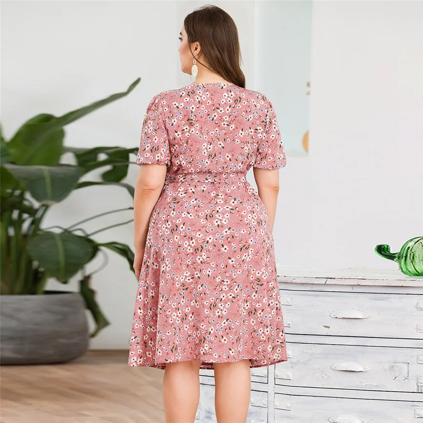 Женские платья длиной до середины икры женские повседневные с v-образным вырезом