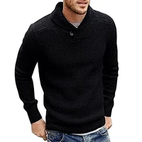 men sweater solid color pullover sweater soft warm knitted top winter autumn