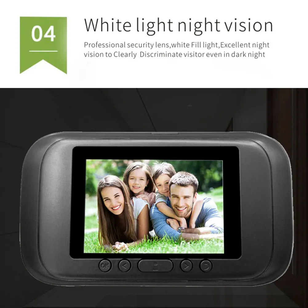 

3.5 inch Digital Doorbell Peephole Camera Touch Button 145 Degree Wide Angle Lens PIR Motion Detection Night Vision Door Viewer