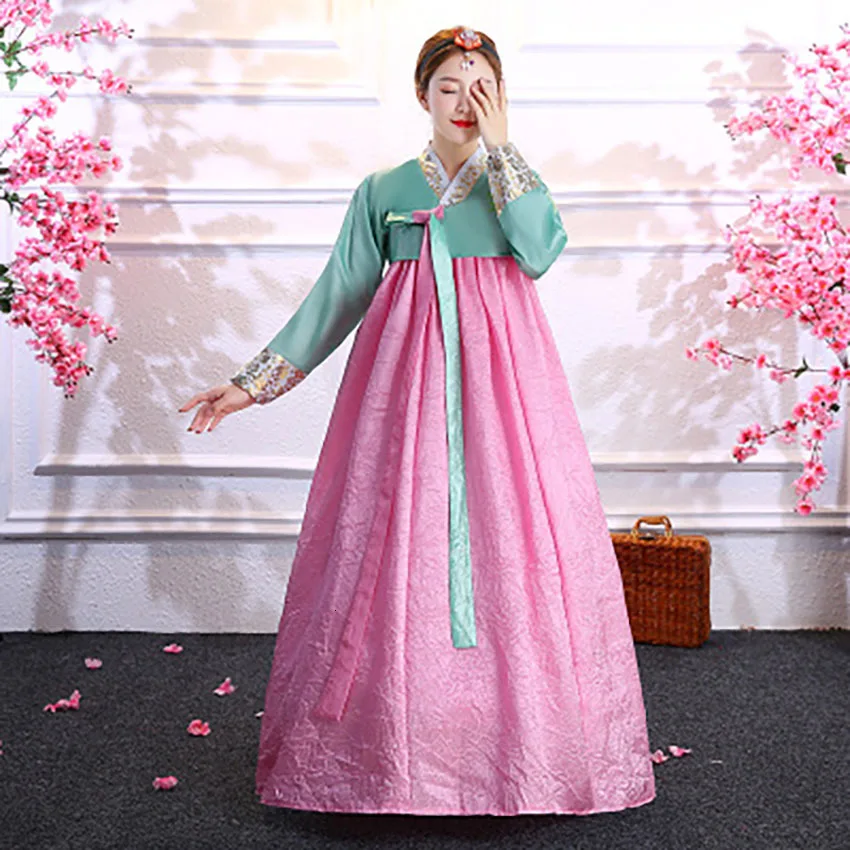 Традиционное винтажное платье Hanbok в Корейском стиле Retuo для женщин вечернее