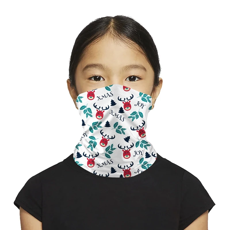 

Winter Fleece Warm Keep Scarf Outdoor Thicken Magic Bandana Neck Gaiter Windproof Hiking Cycling Christmas Face Mask for Kids