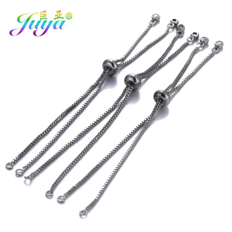 Metal Black Juya DIY ювелирные аксессуары Красочный Циркон буквы мама мальчик девочка разъемы для мамы женский дружба шнур кожаный - Цвет: Metal Black