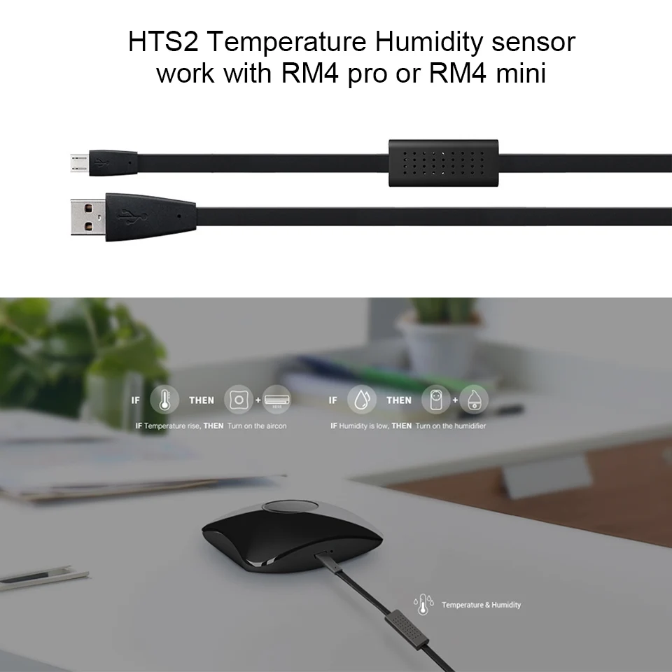 Аксессуар Broadlink HTS2 Sesnor USB-кабель детектор температуры и влажности работает с Rm4 Pro /