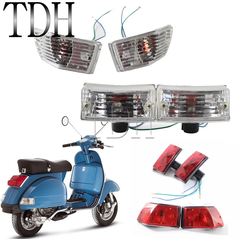 4 шт. Прозрачный Красный Янтарный передний и задний указатель поворота световая