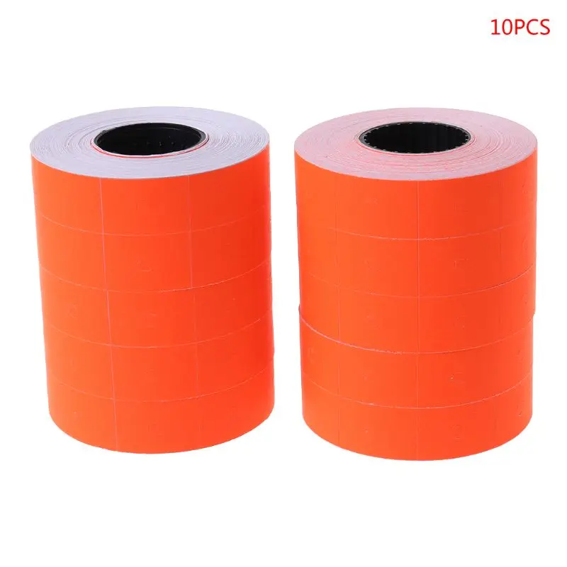 

10 Rolls 5000 Pieces Double Row Colorful Price Label Paper Tag Mark Sticker For MX-6600 Labeller Gun