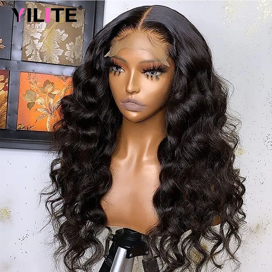

5x5 Lace Closure Human Hair Wigs Preplucked Nautural Hairlines Loose Wave HD Transparent Lace Closure Wig Brazilian Remy Hair