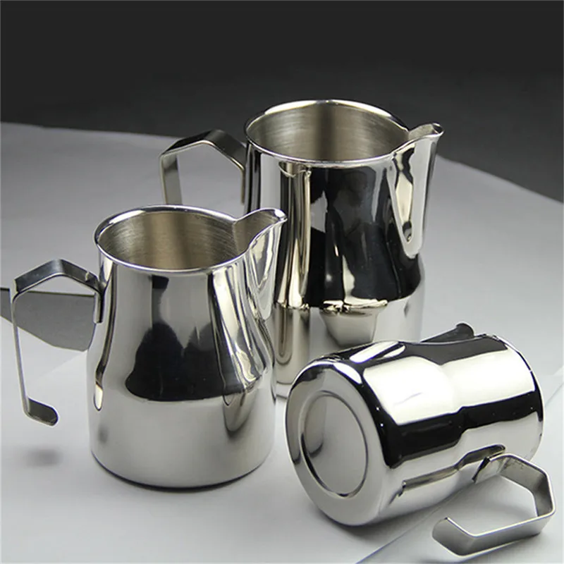 

Stainless Steel Milk Jug Espresso Cups Coffee Foamer Mugs Italian Latte Art Frothing Pitcher Cup 350/500/750 ML