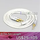 LN006556 2,5 мм 4,4 мм XLR 3,5 мм 8-жильный посеребренный кабель OCC для наушников Sennheiser HD700