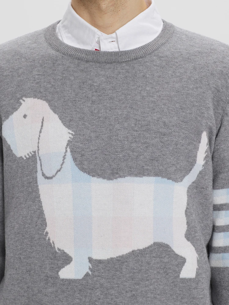 

2021 TB THOM Fashion Brand Sweaters Men Slim Fit O-Neck Pullovers Clothing Striped Wool Cashmere Autumn Winter Casual Coat