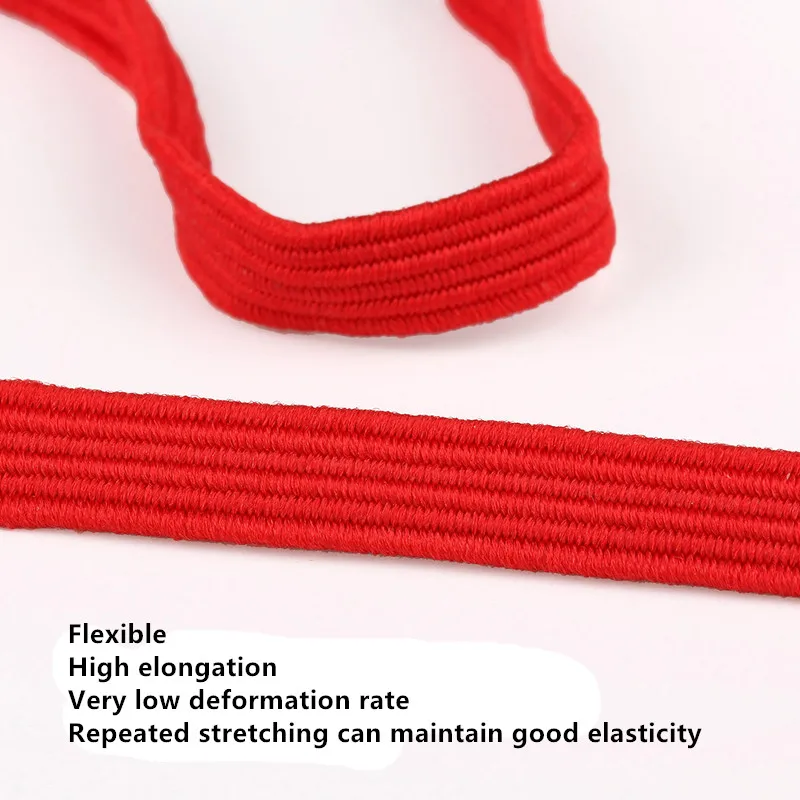 6 мм цветная плоская эластичная лента с пряжкой для ноутбука веревка одежды брюки