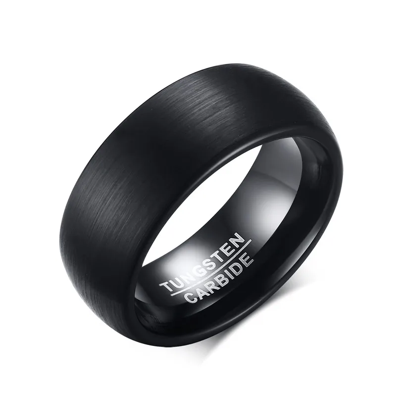 

Матовый вольфрамовое кольцо для мужчин свадебный подарок ювелирные изделия 8 мм