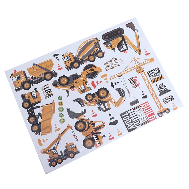 Мультяшные настенные стикеры сделай сам транспортные автомобили искусственные