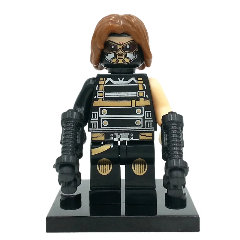 Winter Soldier Одиночная супер герой Зимний Солдат Циклоп стрела Марсианский Охотник Женщина-кошка фантастические четыре строительные блоки модель игрушки фигурка - Цвет: Winter Soldier