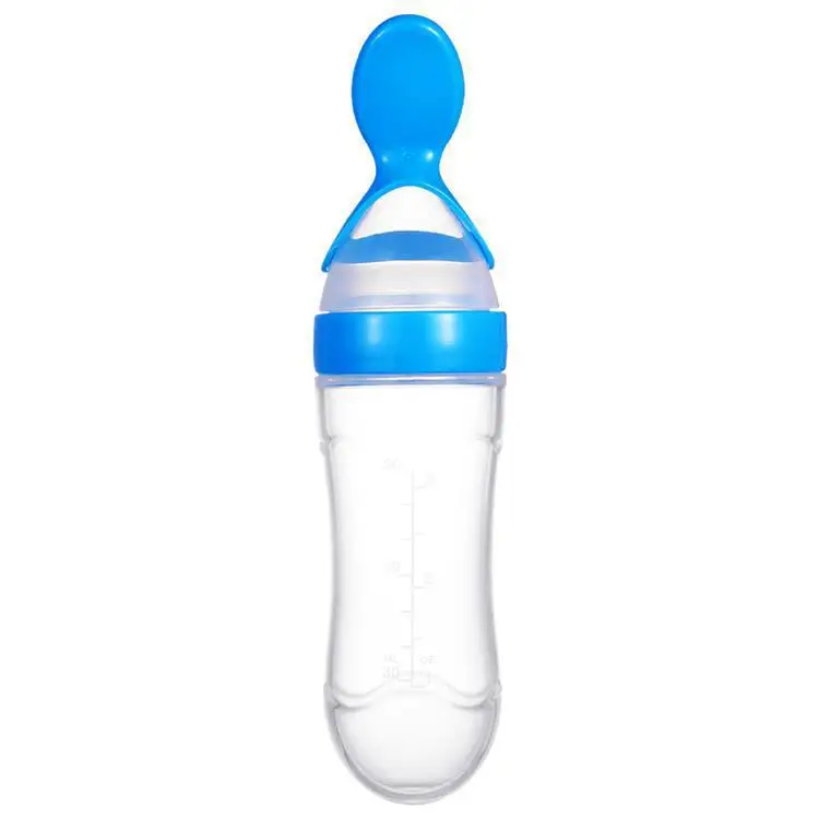 

Baby Rice Paste Spoon Feeding Bottle Silicone Squeeze Style Rice Paste Feeding Bottle Baby Supplementary Food Training Rice