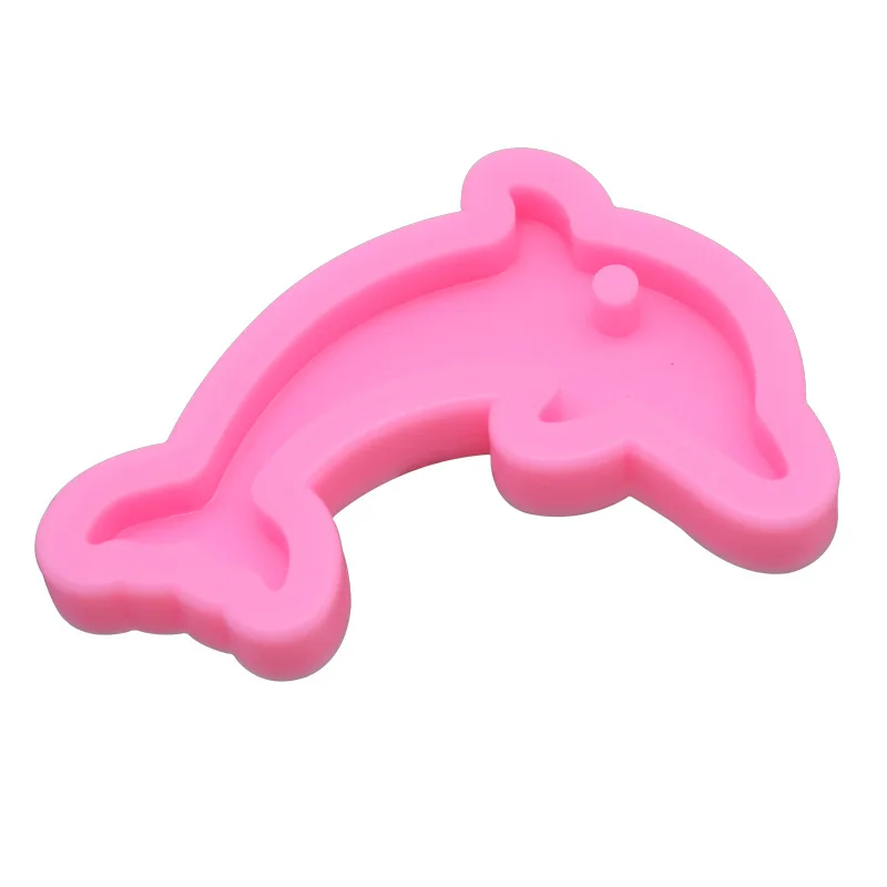 DIY блестящие силиконовая форма Дельфин шоколадный торт украшения формы брелок