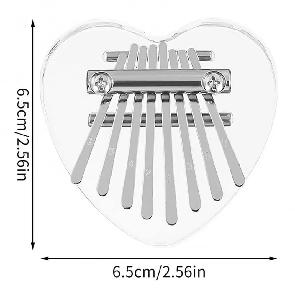 8-Key Heart Shape Thumb Piano Mahogany Kalimba Finger Musical Instrument Gift | Игрушки и хобби