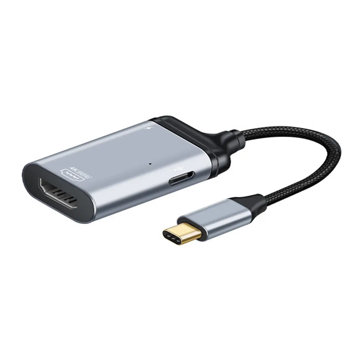 Преобразователь USB-C Type C в HDMI адаптер HDTV 4K 60 Гц 1080p с гнездовым портом питания PD |