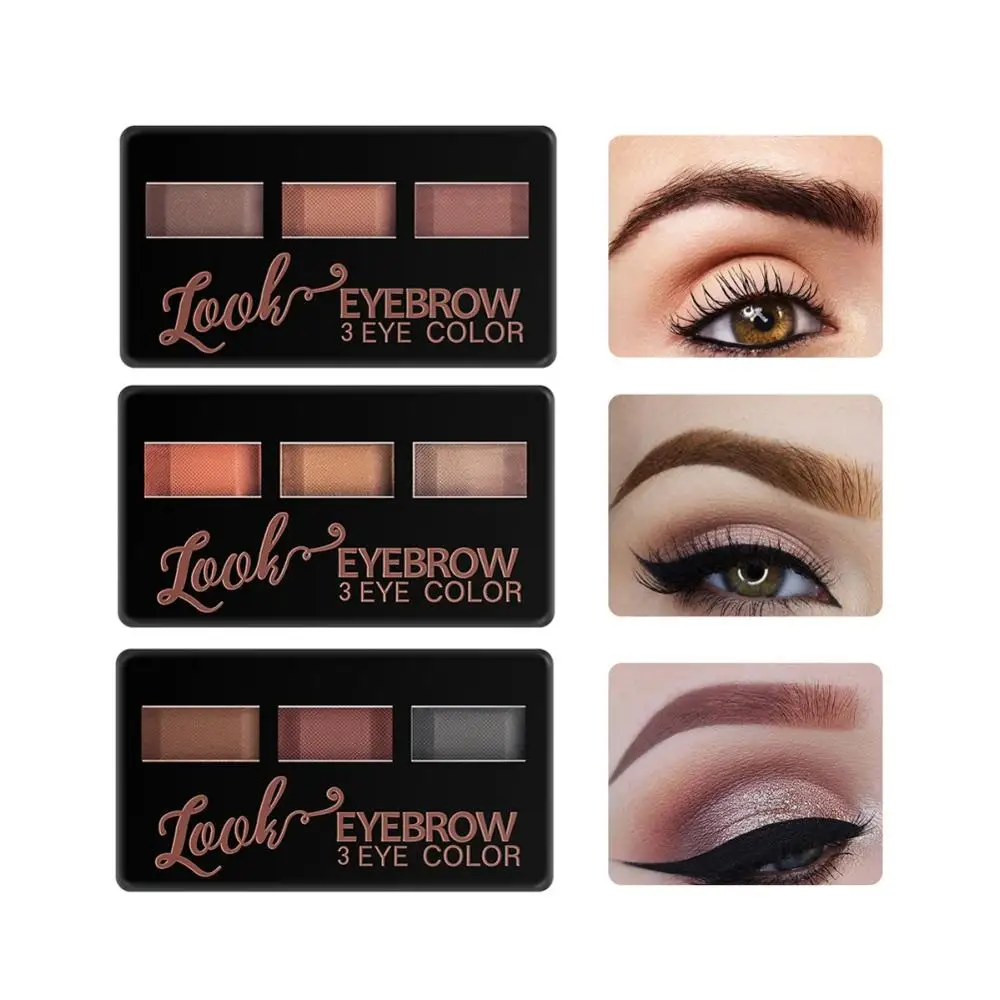 На каждый день 3 цвета бровей порошок Палитра длительный Водонепроницаемый
