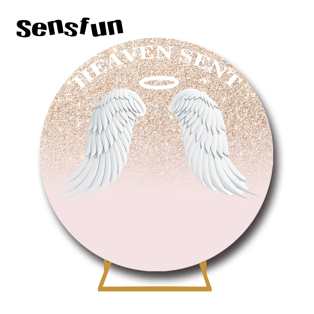 Розовый Блестящий чехол с крыльями ангела для новорожденных девочек эластичный