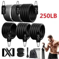 150250lbs exercise resistance bands set men fitness workout pull rope yoga latex tube sports elastic bands home gym equipment