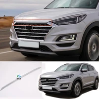 for hyundai tucson 2019 2020 2021 car styling abs chrome front hood lid molding strip cover trim auto accessories