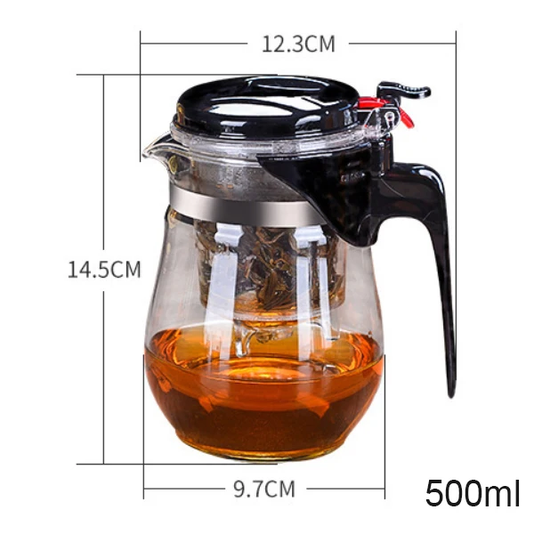 Высокое качество офисная Чай горшок термостойкие Стекло китайский чайный набор