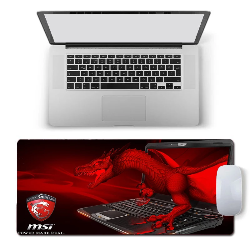 

Luxury Msi Logo Large Mouse Pad Persian Carpet Laptop Pc Gamer Keyboard Mousepad Edge White Tassel Rubber Table Mat for Pet