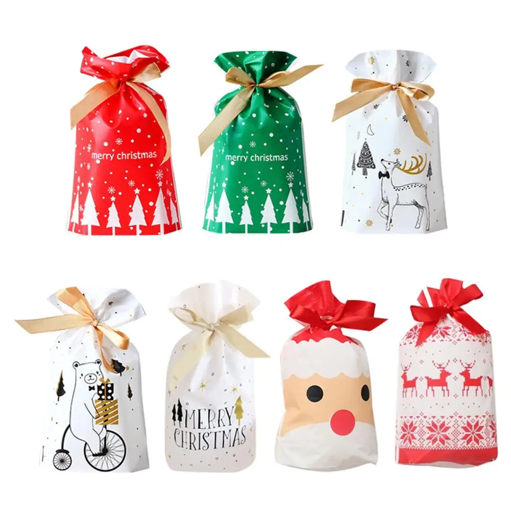 Рождественские подарочные сумки Санта Клаус Рождественская елка упаковочные с