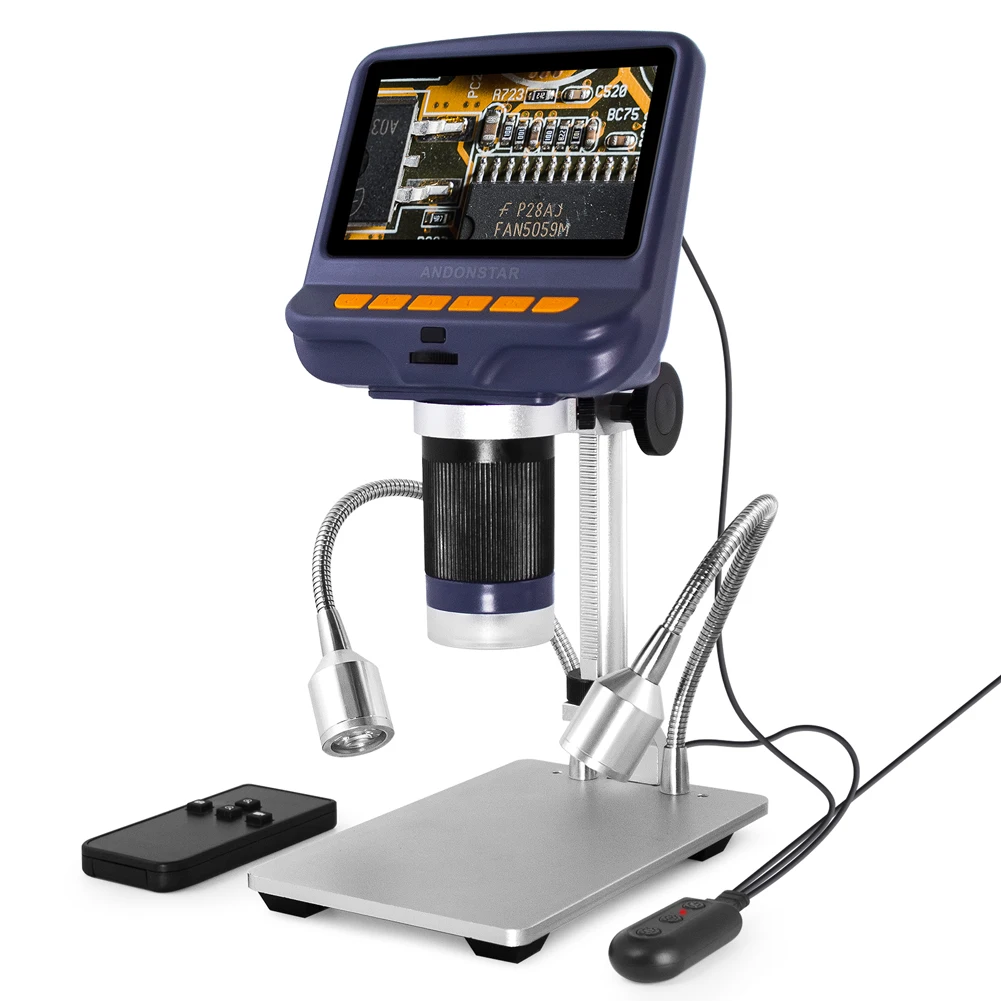 Andonstar Usb Microscópio Digital com Tela para Reparo do Telefone Ferramenta de Solda Bga Smt Avaliação Jóias Uso Biológico Crianças Presente Microscópios