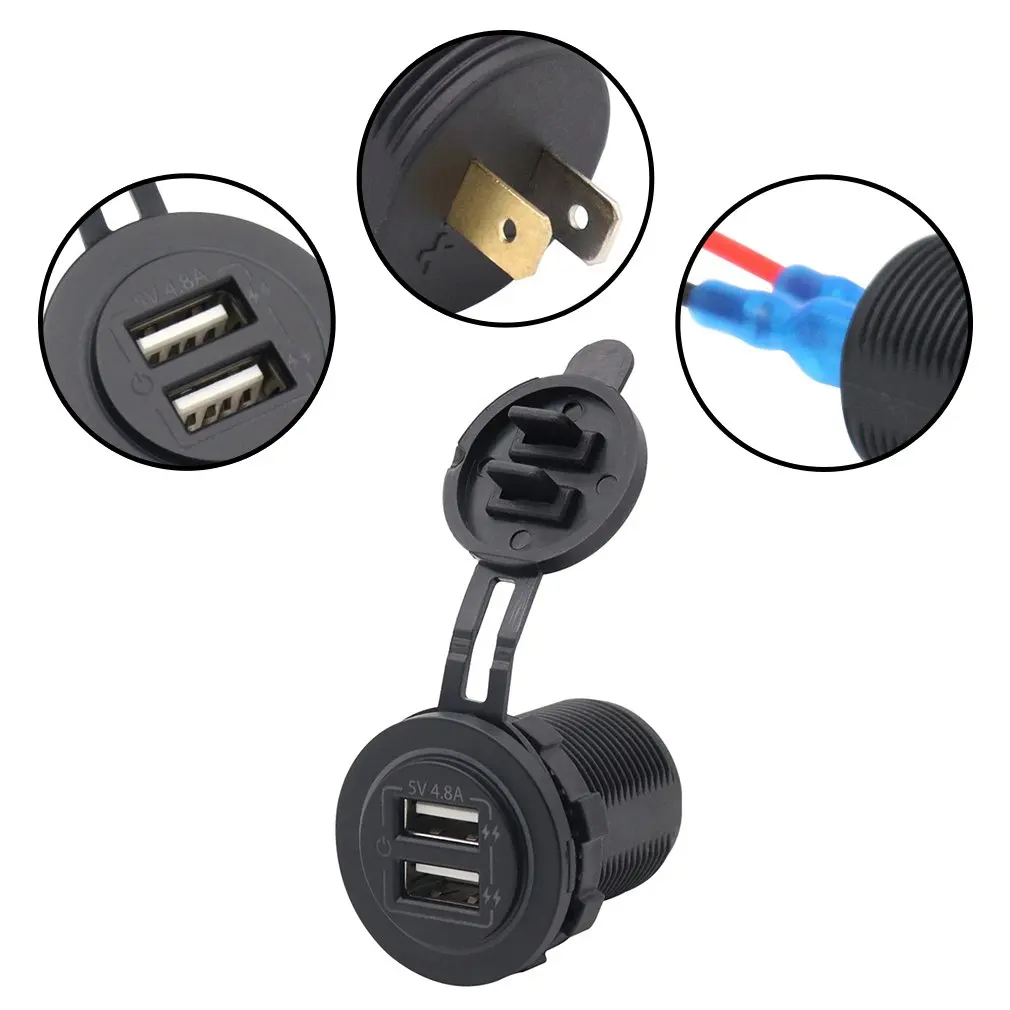 

USB Charger Socket Type-C USB PD Interface Outlet 45W DC12/24V Charger Socket For Car Cart Boat Motorcycle