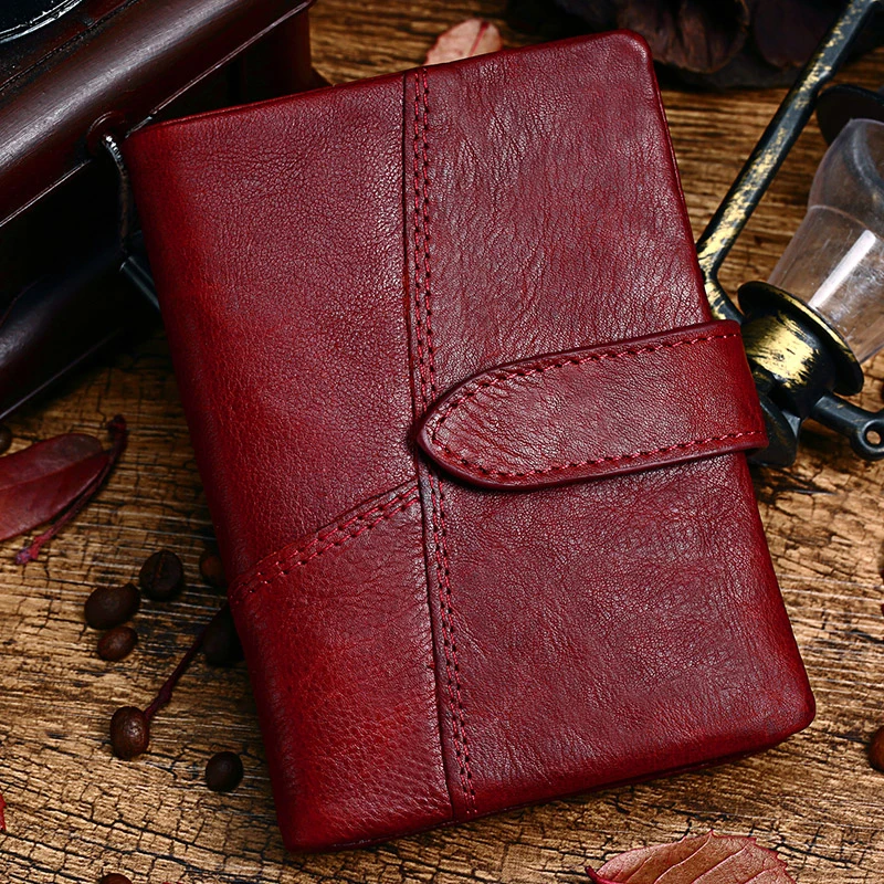 

Rfid Genuine Leather Women Wallet Coin Purse Cuzdan PORTFOLIO Female Portomonee Small Mini Walet Pocket Fashion Hasp Card Holder