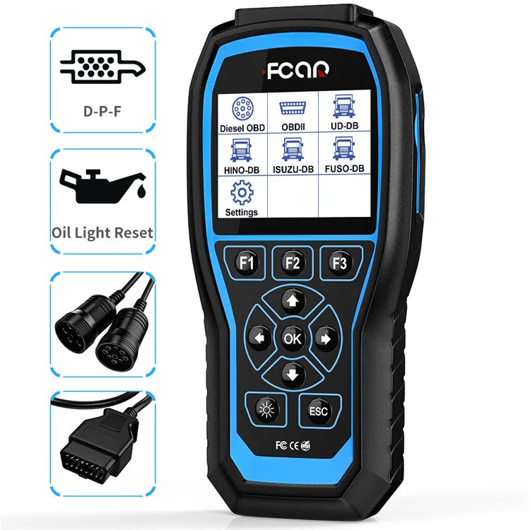 Fcar F506 Pro OBD2 сканер 2 в 1 диагностический инструмент для тяжелых грузовиков