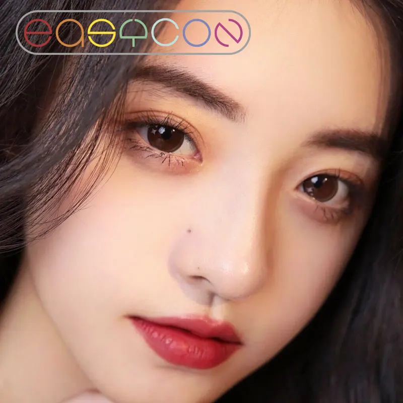 Контактные линзы EASYCON little stars Color ed для глаз косметика зрачок красоты 2 шт./пара