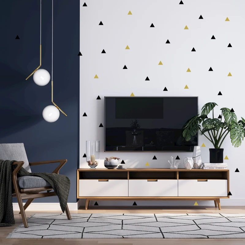 Декоративные наклейки с маленькими треугольниками настенные Стикеры для