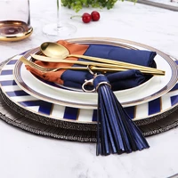 bone china full tableware of plates luxury table cutlery plate table gold knife fork spoon dinnerware set kitchen device sets