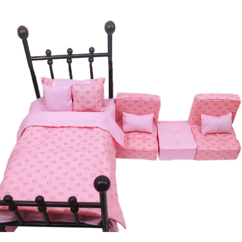 Кукольная мебель диван Комплект постельного белья одеяло для сна пижама туфли с