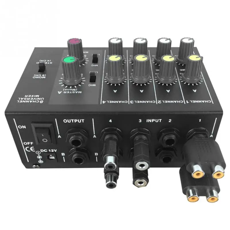 Стерео микшерная консоль звук караоке цифровая панель микрофон миксер