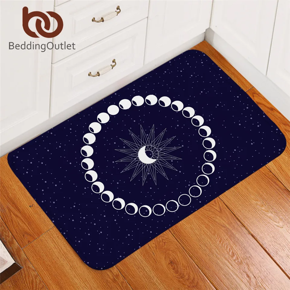 BeddingOutlet ковер для гостиной Eclipse спальни с Луной и звездами нескользящий коврик