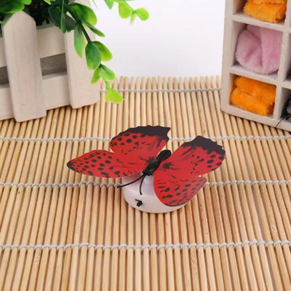 Креативный Красочный светодиодный Ночной светильник бабочка 3D стерео имитация