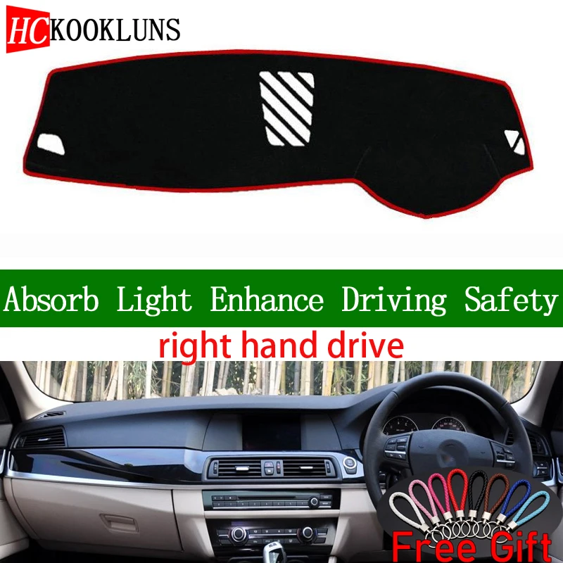 

For BMW 5 series 2011 2012-2017 Right Hand Drive Dashboard Cover Car Stickers Sun Shade Dash Mat Carpet Interior Accessories