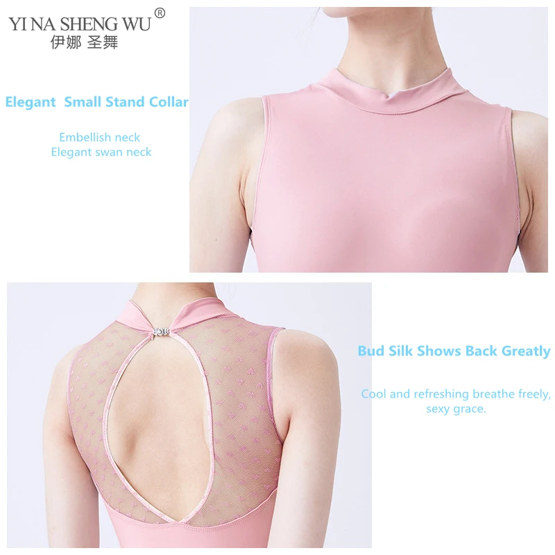 Ballet Leotard for Women Backless Dancing Wear Girl Adult Clothes Small Stand-up Collar Practice | Тематическая одежда и