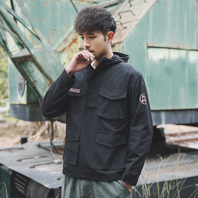 FUGOISM свободные мужские куртки Плюс Размер Мода 2019 пуловер Повседневная куртка